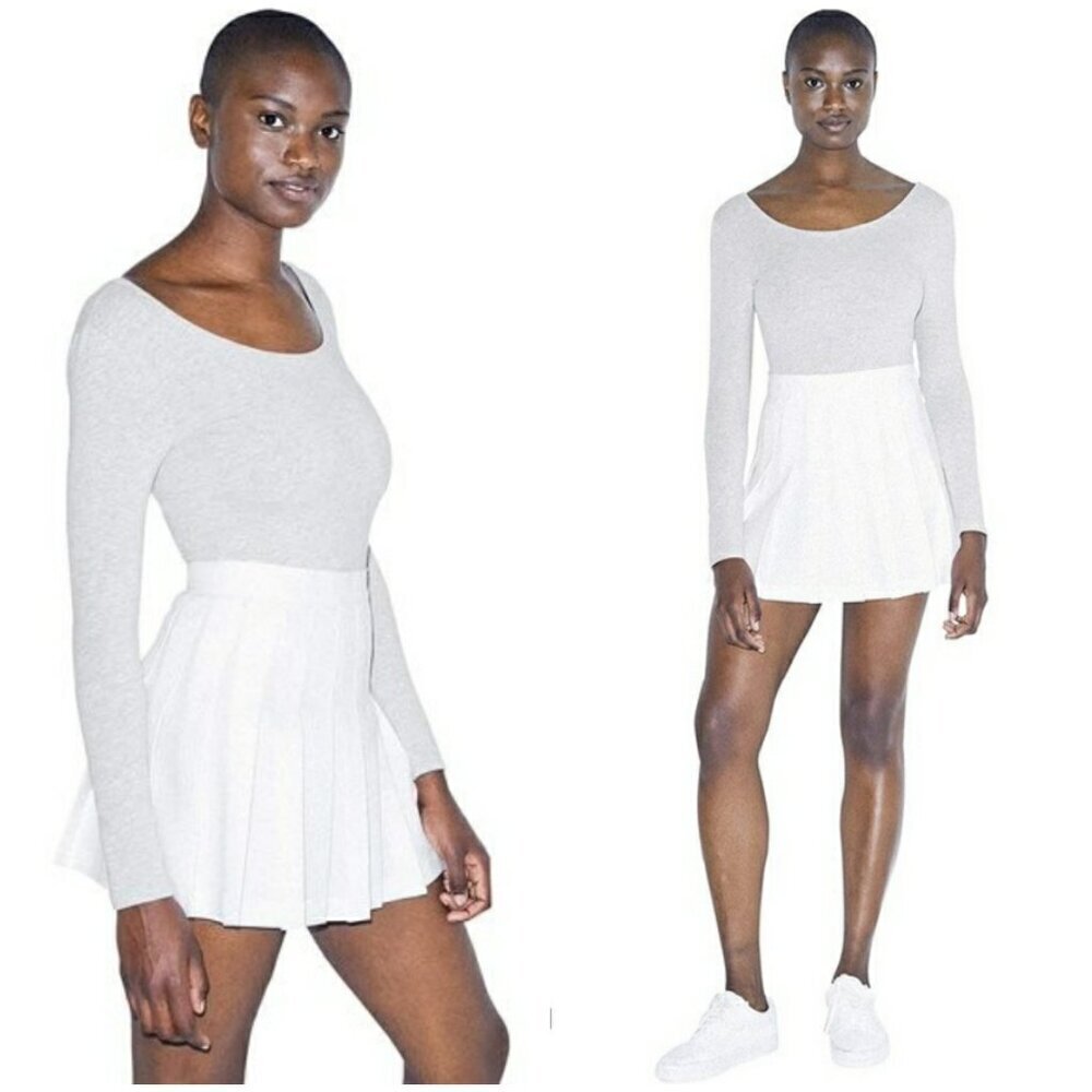 💕AMERICAN APPAREL💕 Tennis Skirt ~ White Large L NWOT - Picture 10 of 16